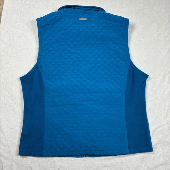 Columbia Vest Women’s Medium Blue Lightweight Fleece Quilted Sportswear Outdoors - Picture 6 of 7